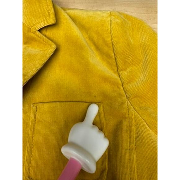 "Talbots" Mustard Womens Corduroy Blazer SZ-14 Gold Buttons Vented  PLZ READ!!!! - Picture 7 of 16